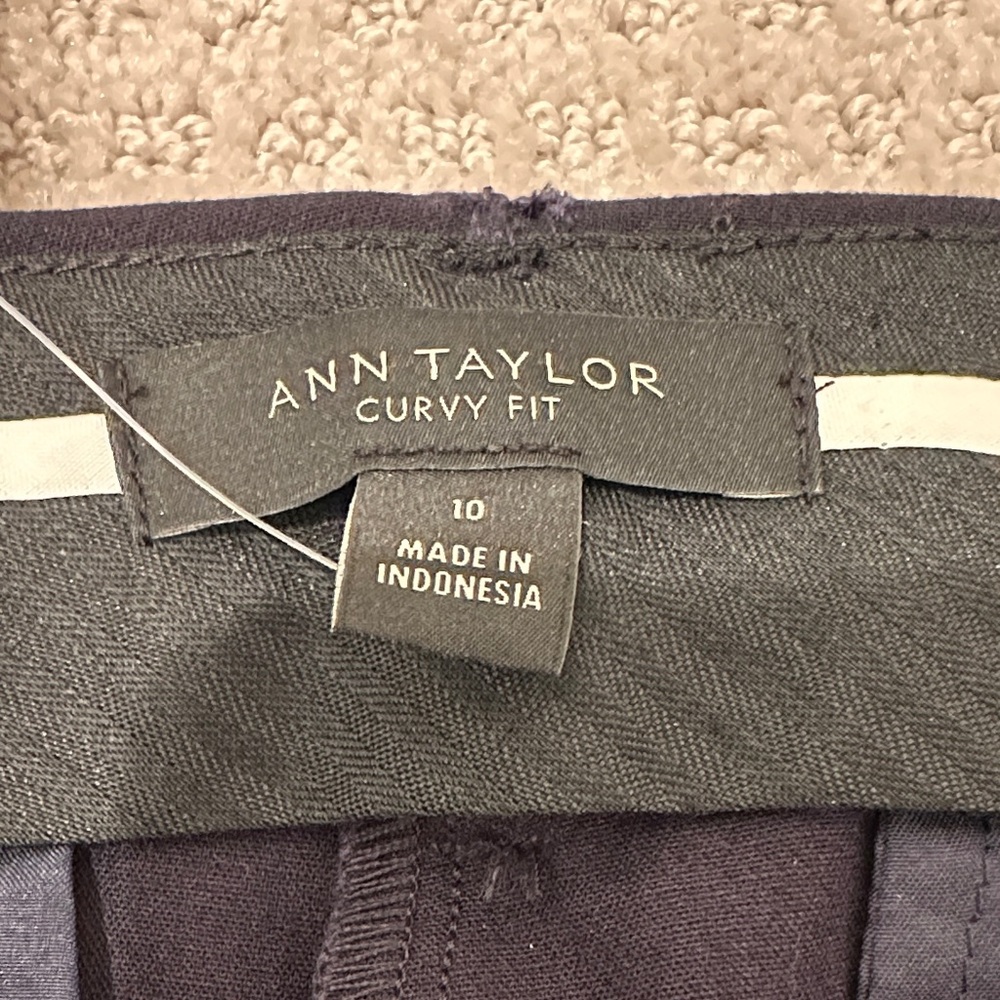NWT Ann Taylor The Ankle Midrise Pants, Dark Navy, 10 Curvy, Office Workwear - Picture 3 of 14